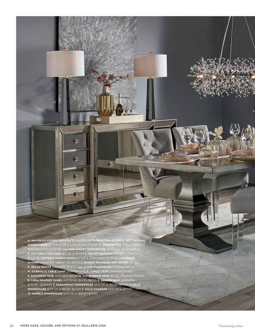 Z Gallerie Modern Holiday Fleur Chandelier