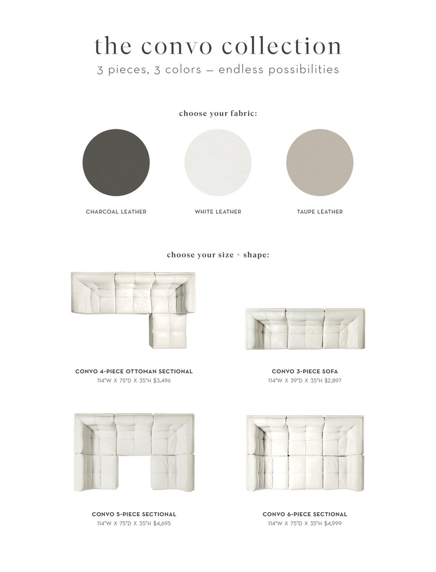 Z Gallerie - Fall 2020 - Convo Sectional - Build Your Own 5 Pc