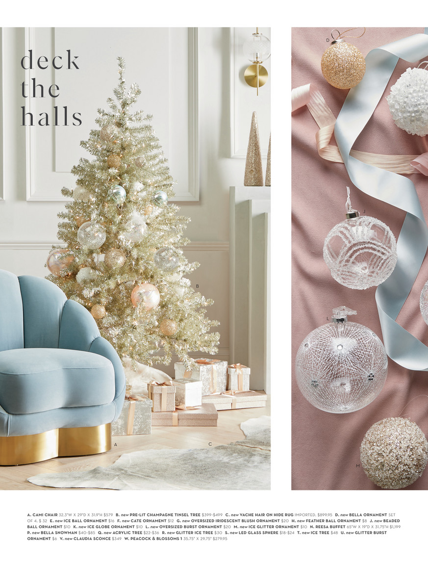 クリスタル葡萄ツリー Z Gallerie - Season Of Style - Pre-Lit Tinsel Tree 7'