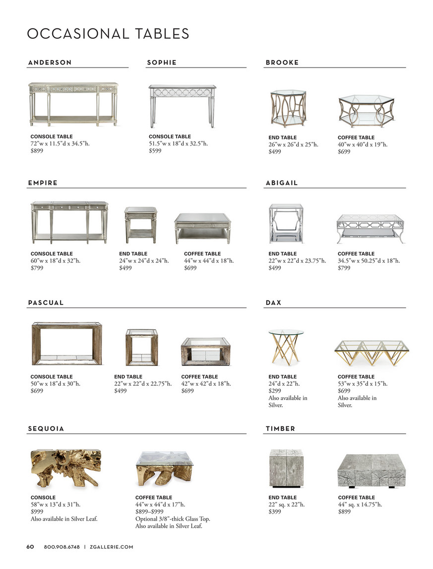 Z Gallerie Art Is In The Details Pascual Mirrored Console