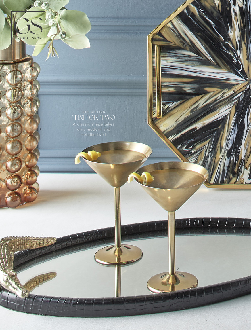Z Gallerie - The Gifts Shop Gift 2021 - Mirrored Croco Tray