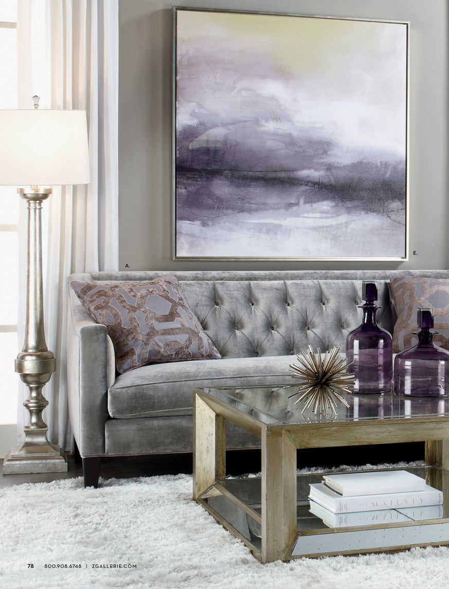 Z Gallerie Live In Color Pascual Mirrored Coffee Table By Z