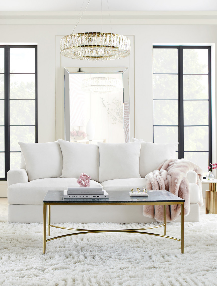 Z gallerie white sofa discount