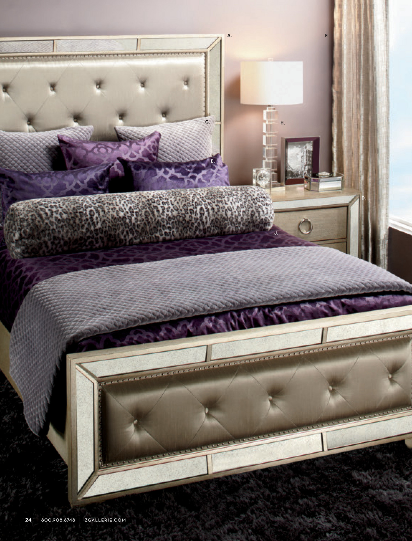 Z Gallerie September Issue Benito Velvet Bedding Dual King