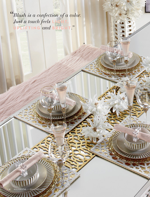 Z Gallerie Color Full Luna Dinnerware Sets Of 4 Bowl Set Blush Is A Confection Of Color Just Touch Feels L I G H T U P F N M Sophie Mirrored Dining Table