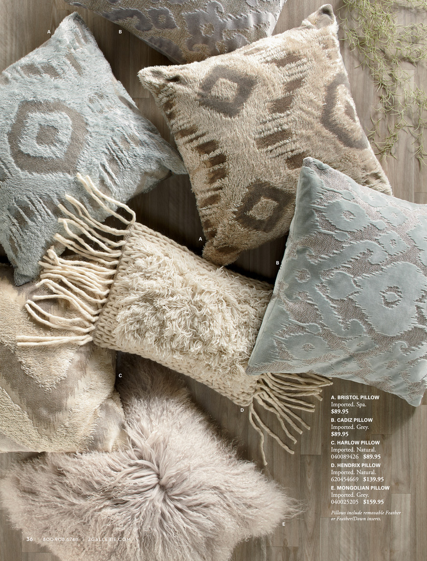 Z Gallerie We Love Color Cadiz Pillow 24 Spa