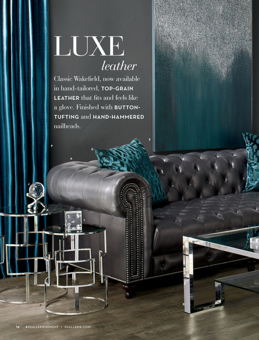Z Gallerie Fall Lookbook Falling For Wakefield Leather Sofa