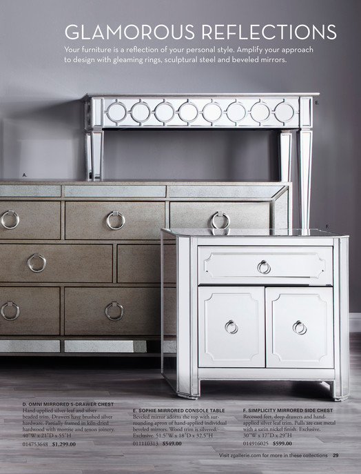 Simplicity Mirrored 6 Drawer Chest Mirror Designs