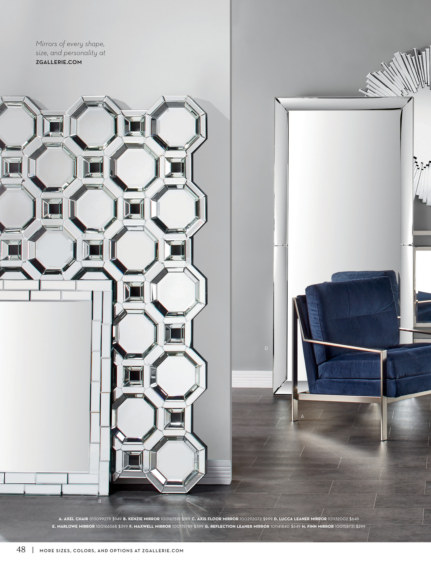 Z Gallerie Hello Fall Parties Marlowe Mirror