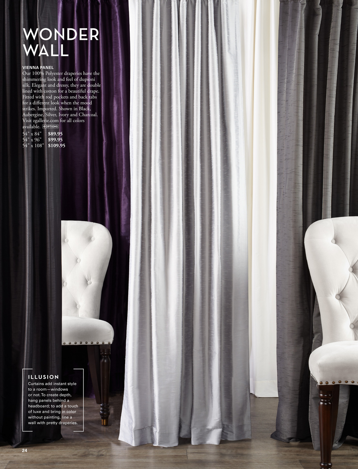 Z Gallerie The New Gold Standard Vienna Panels Aubergine