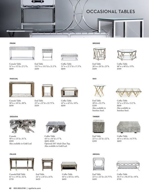 Z Gallerie The High Ground Prism Console Table