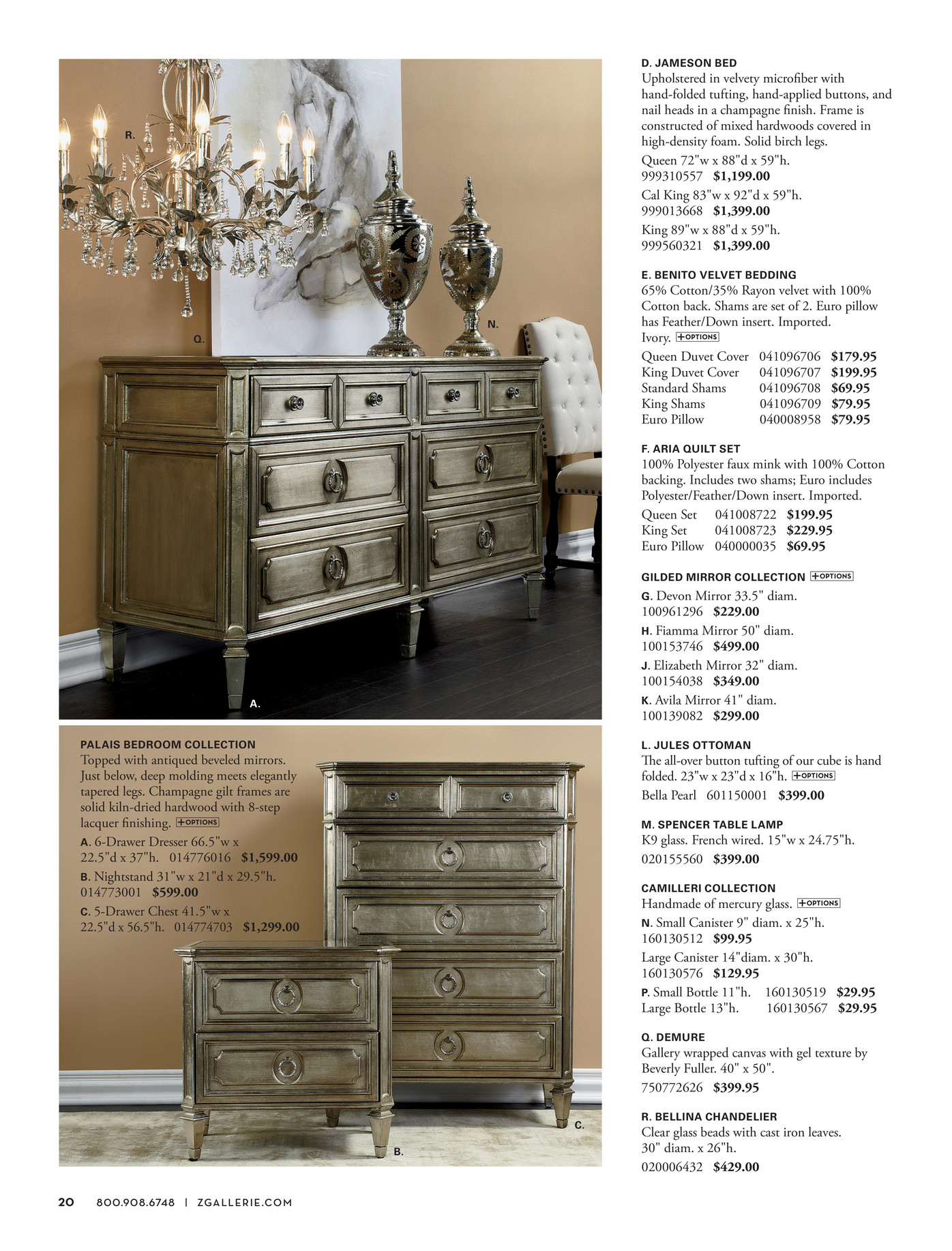 Z Gallerie The Art Of The Mix Palais 6 Drawer Dresser