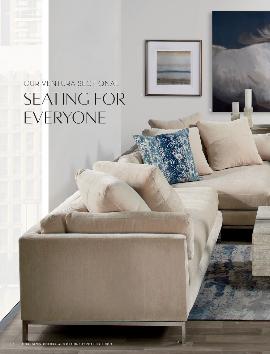 Z Gallerie Forever Chic Ventura Sectional 3 Pc Left Arm Facing